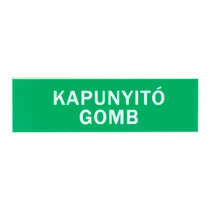 Kis méretű műanyag tábla nyomógomb jelöléshez-A - zöld TABLA-1A-gn