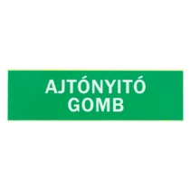 Kis méretű műanyag tábla nyomógomb jelöléshez-D - zöld TABLA-1D-gn