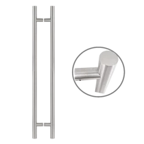 Henger alakú 1500 mm hosszú INOX fogantyú pár 90°-os lábakkal - 32 mm csőátmérővel ZAG-1500H/32