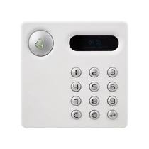 RFID olvasós és kódzáras segédolvasó az YA-83 szériájú önálló olvasókhoz kijelzővel - MIFARE - fehér YA-93DK-wh