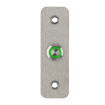 LED-es mikrokapcsolós nyomógomb pajzzsal - NO-zöld - cseppálló (IP65) PBK-A-16-NO(LED)-gn