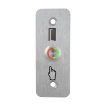 LED-es mikrokapcsolós nyomógomb pajzzsal - NO - piros/zöld - cseppálló (IP65) PBK-A-16-NO(LED)-rdgn