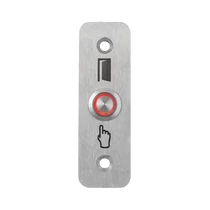 LED-es mikrokapcsolós nyomógomb pajzzsal - NO - piros - cseppálló (IP65) PBK-B-16-NO(LED)-rd