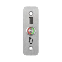 LED-es mikrokapcsolós nyomógomb pajzzsal - NO - piros-zöld - cseppálló (IP65) PBK-B-16-NO(LED)-rdgn