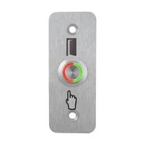 LED-es mikrokapcsolós nyomógomb pajzzsal - NONC - piros-zöld - cseppálló (IP65) PBK-B-19-NONC(LED)-rdgn