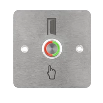 LED-es mikrokapcsolós nyomógomb pajzzsal - NONC - piros-zöld - cseppálló (IP65) PBK-C-16-NONC(LED)-rdgn