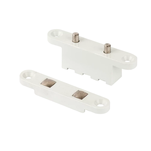 Áramátadó kontaktuspár - nyíló ajtóba pántoldalra - 2 érintkezős - fehér DORCAS-2C-wh