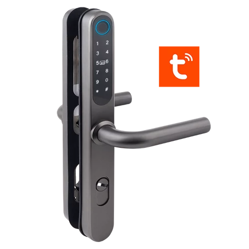 Intelligens AIRBNB zár - fekete - ujjnyomat/RFID/PIN azonosítás - 13,56 MHz MIFARE - BLE - TUYA - IP65 929PG-62-F(TUYA)