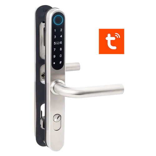 Intelligens AIRBNB zár - INOX - ujjnyomat/RFID/PIN azonosítás - 13,56 MHz MIFARE - BLE - TUYA - IP65 929SS-62-F(TUYA)