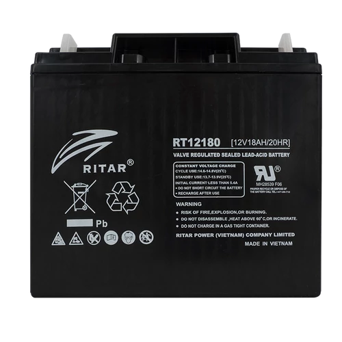 Biztonságtechnikai zárt ólom akkumulátor AKKU-12-18-RITAR-1