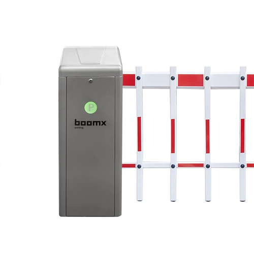 Szervo motoros sorompó - 4,5m alsó rácsos kar - szürke sorompótesttel - balos BXB-E10DZ04-gy-2F4.5-L