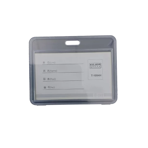 Műanyag átlátszó kártyatartó tok - fekvő CH-1094H