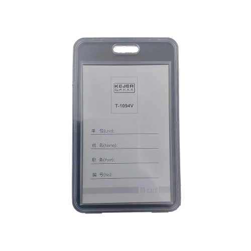 Műanyag átlátszó kártyatartó tok - álló CH-1094V