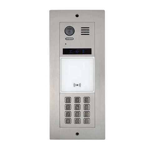 Társasházi kültéri egység megvilágított tasztatúrával, és beépített RFID olvasóval DT821F-DK