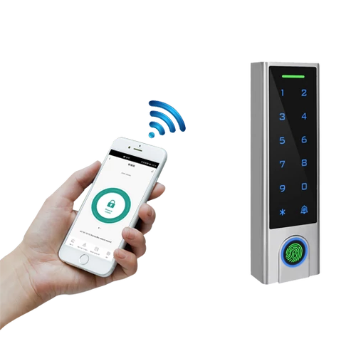 Cseppálló (IP66), naplózható, WiFi-s, önálló működésű biometrikus kártyaolvasó és kódzár HF3-WIFI