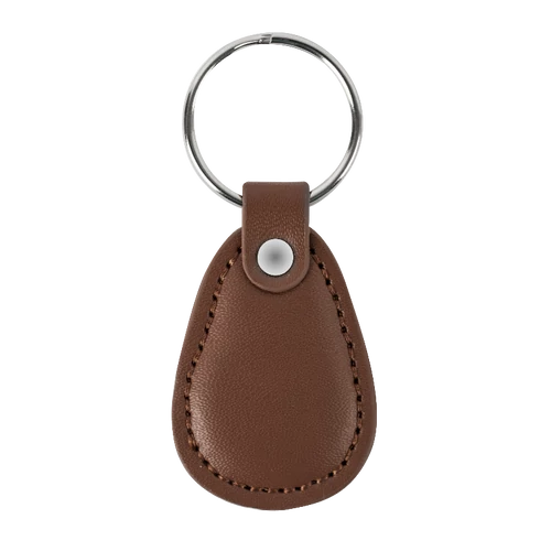 Műbőr RFID kulcstartó EM4100 (125kHz) chippel - barna IDT-7000EM-bn