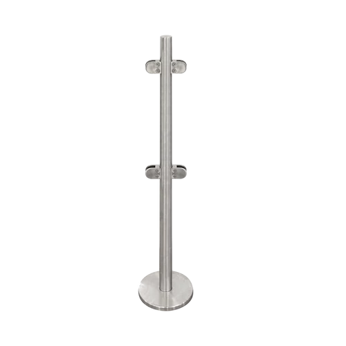 Rozsdamentes üveglapos terelőkorlát közbenső eleme K-GKO