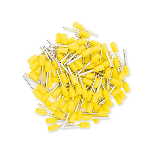 Érvéghüvely AWG20 (0.75mm2) vezetékhez 10mm hosszú sárga köpeny (100 db/csomag) LA-E7510-yo(P100)