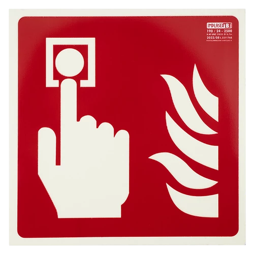 Utánvilágító Tűzjelző kézi jelzésadóhoz 150x150 mm TABLA-IMPLTK15