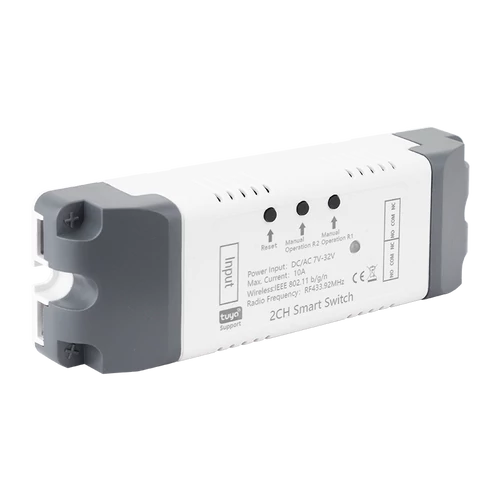 Kétcsatornás RF+WiFi és Bluetooth relémodul (TUYA kompatibilis) TYWB-2CH-RF
