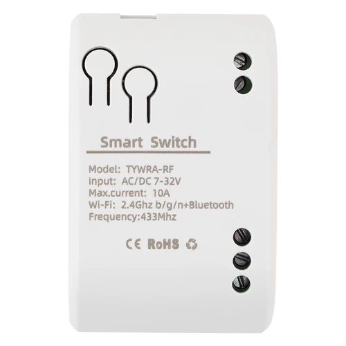 TYWRA-RF 1 csatornás RF+WiFi és Bluetooth relé modul (TUYA kompatibilis) TYWRA-RF