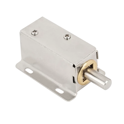 Szekrényzár 12V - csapos - fém házban YE-302B-M