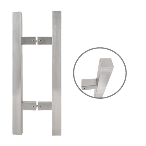 400mm hosszú négyzet alakú fogantyú pár 90°-os lábakkal "H" YH-400S/90