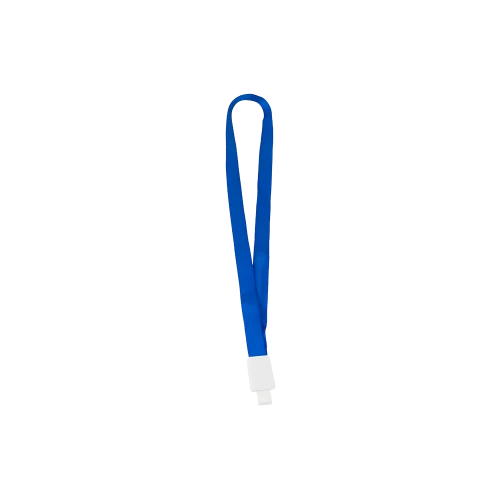 Színes kártya-/pass-tartó nyakbaakasztó szalag - 21 mm széles - kék CH-2036-bl