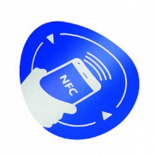 NFC antimetal matrica NXP NTAG213 chippel (13,56MHz) - kék NFC-3016-bl