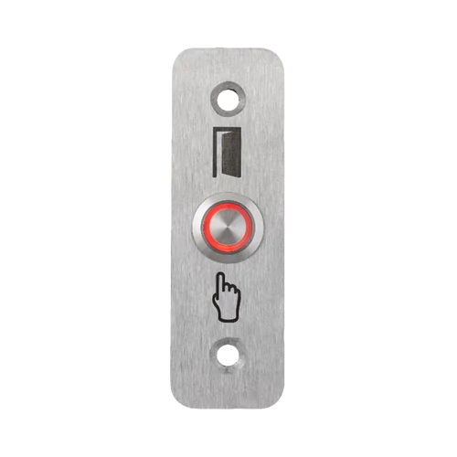 LED-es mikrokapcsolós nyomógomb pajzzsal - NO - piros - cseppálló (IP65) PBK-A-16-NO(LED)-rd