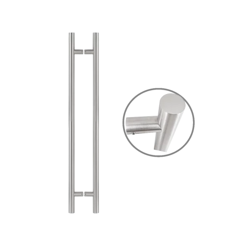 Henger alakú 1500 mm hosszú INOX fogantyú pár 90°-os lábakkal - 32 mm csőátmérővel ZAG-1500H/32