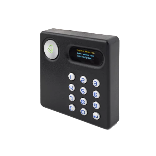 RFID olvasós és kódzáras segédolvasó az YA-82 szériájú önálló olvasókhoz kijelzővel - EM - fekete YA-92DK-bk