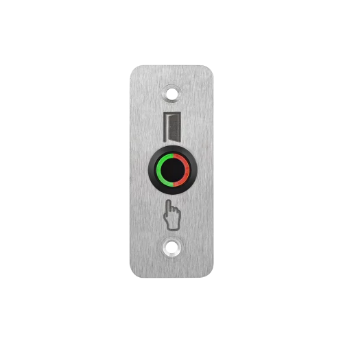 LED-es mikrokapcsolós nyomógomb pajzzsal  PBK-A-16-NO-bk(LED)-rdgn