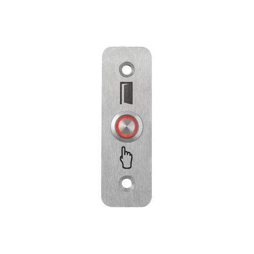 LED-es mikrokapcsolós nyomógomb pajzzsal - NO - piros - cseppálló (IP65) PBK-B-16-NO(LED)-rd