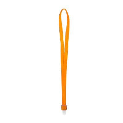 Színes pass-tartó nyakbaakasztó szalag - 16 mm széles - narancs CH-1534-or