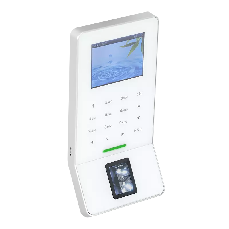 Biometrikus-, RFID olvasó és kódzár kijelzővel, tasztatúrával beltérre - EM - fehér F22-wh