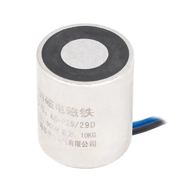 Permanens mágnes - áramszünet esetén zárt - elektromágnessel demagnetizálható - 12V DC - 10 kg KK-P25/29D/12