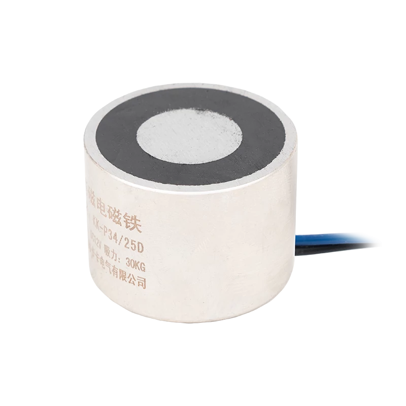 Permanens mágnes - áramszünet esetén zárt - elektromágnessel demagnetizálható - 12V DC - 30 kg KK-P34/25D/12