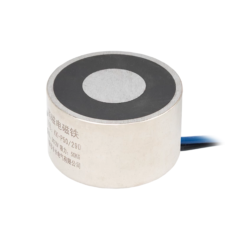 Permanens mágnes - áramszünet esetén zárt - elektromágnessel demagnetizálható - 12V DC - 50 kg KK-P50/29D/12